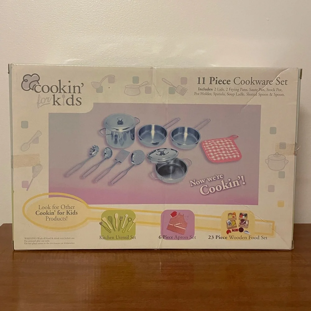 Vintage Kitchen Set Cookin For Kids Real Metal Pot Vintage Toys Doll Accessories